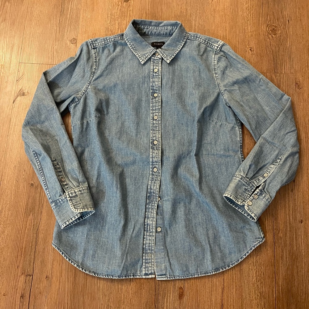 Talbots Denim Long Sleeve Shirt